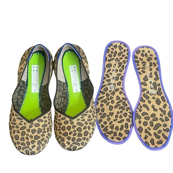 Rothy's Leopard Print Flats Red Stripe RARE
& DISCONTINUED size 10.5 - Picture 7 of 12
